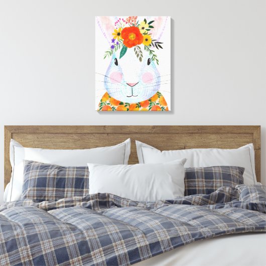 Bunny Rabbit Canvas Afdruk (Insitu (Slaapkamer))