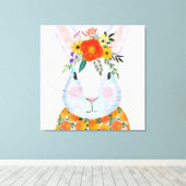 Bunny Rabbit Canvas Afdruk (Insitu (Houten vloer))