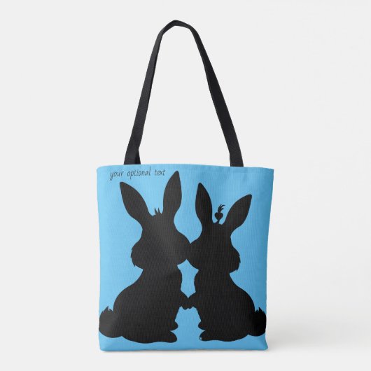 Bunny Rabbit Canvas tas (Achterkant)