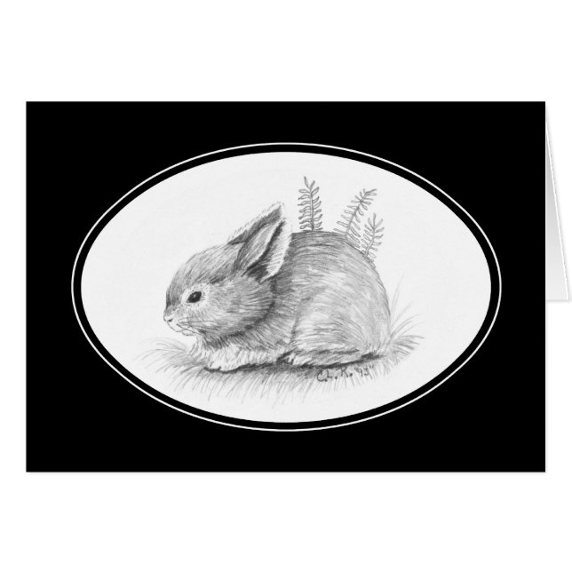 Bunny Rabbit Card (Voorkant Horizontaal)