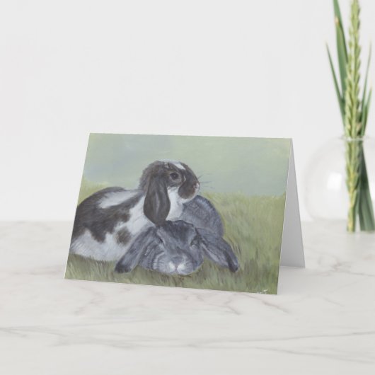 Bunny Rabbit Card Feestdagen Kaart (Voorkant)