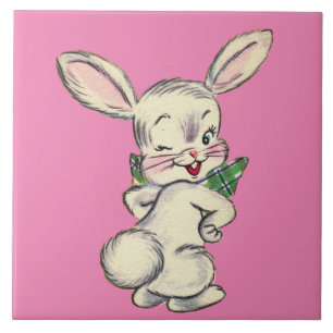 Bunny Rabbit Ceramic Tegel Tegeltje