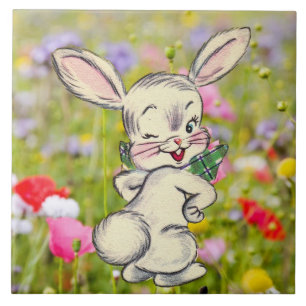 Bunny Rabbit Ceramic Tegel Tegeltje