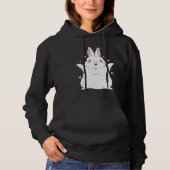 Bunny Rabbit Christmas New Year cute Hoodie (Voorkant)