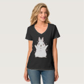 Bunny Rabbit Christmas New Year cute T-shirt (Voorkant volledig)
