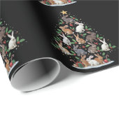 Bunny Rabbit Christmas Tree Lights Pet Animals Cadeaupapier (Rol Hoek)