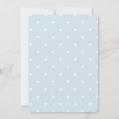 Bunny Rabbit Classic Polka Dots Boy Baby shower Kaart (Achterkant)