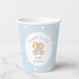 Bunny Rabbit Classic Polka Dots Boy Baby shower Papieren Bekers