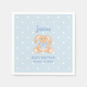 Bunny Rabbit Classic Polka Dots Boy Baby shower Servet (Voorkant)