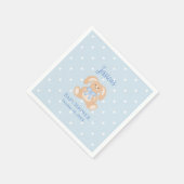 Bunny Rabbit Classic Polka Dots Boy Baby shower Servet (Hoek)