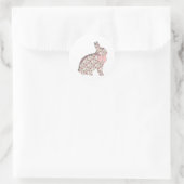 Bunny Rabbit Collage Ontvlechtingspakketbloemen Pa Ronde Sticker (Tas)