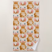 Bunny Rabbit Cream Strandlaken (Voorkant)