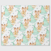 Bunny Rabbit Cub Cute Nursery Baby Gift New Born Cadeaupapier (Vlak)