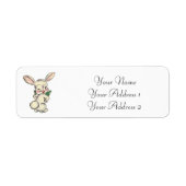 Bunny Rabbit Custom Adresetiketten Etiket (Voorkant)