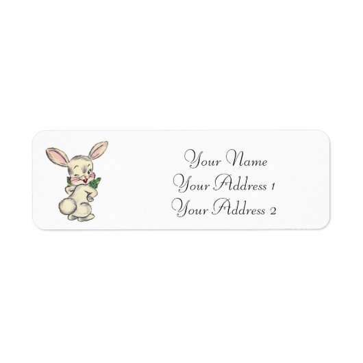 Bunny Rabbit Custom Adresetiketten Etiket (Voorkant)