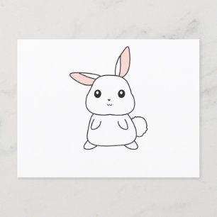Bunny Rabbit Cute Animals voor meisjes paasbrood Briefkaart