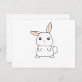 Bunny Rabbit Cute Animals voor meisjes paasbrood Briefkaart (Voorkant / Achterkant)