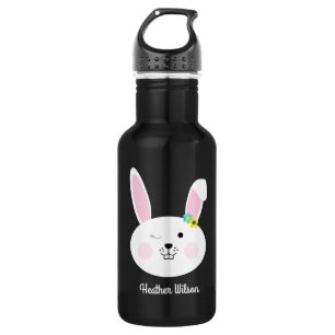 Bunny Rabbit Cute Kinder Water Bottle met naam Waterfles