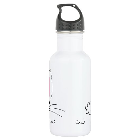 Bunny Rabbit Cute Schattige Kinderen Waterfles (Achterkant)