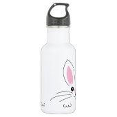 Bunny Rabbit Cute Schattige Kinderen Waterfles (Voorkant)