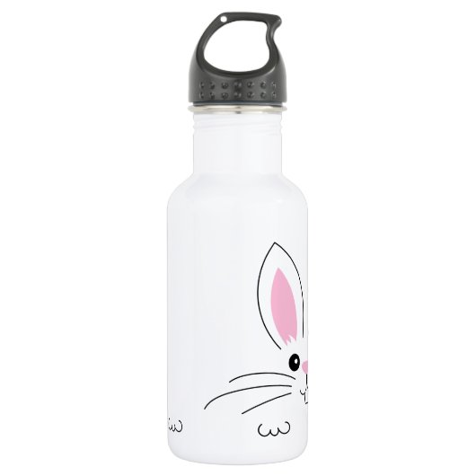 Bunny Rabbit Cute Schattige Kinderen Waterfles (Voorkant)