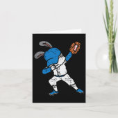 Bunny Rabbit Dab Baseball Paasjongen Kaart (Voorkant)