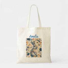 Bunny Rabbit Delft Blue Easter Holiday Tote Bag
