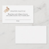 Bunny Rabbit Diaper Raffle Baby shower Informatiekaartje (Voorkant / Achterkant)