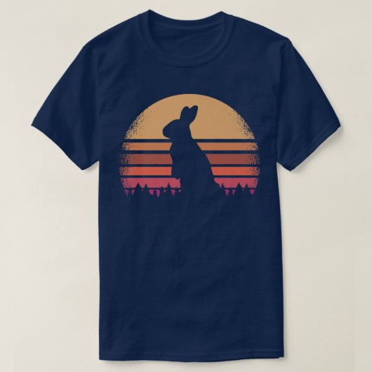 Bunny Rabbit Distress Furry Retro Hare S T-shirt (Design voorkant)