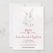 Bunny Rabbit Easter Brunch & Egg Hunt Invitation Kaart (Voorkant)