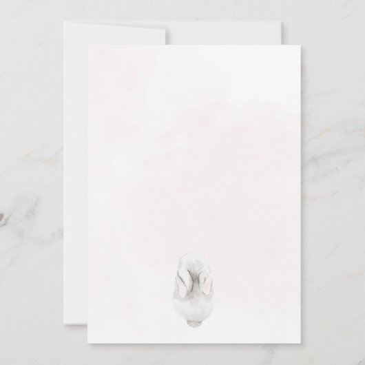 Bunny Rabbit Easter Brunch & Egg Hunt Invitation Kaart (Achterkant)