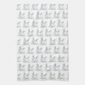 Bunny Rabbit Easter Dish Towels Theedoek (Verticaal)
