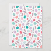 Bunny Rabbit Easter Eggs Feestdagenkaart (Achterkant)