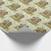 bunny Rabbit Easter Gift Wrap Cadeaupapier (Hoek)