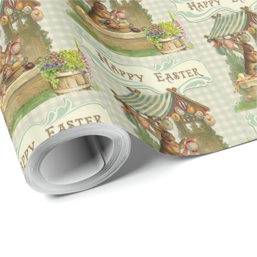   bunny Rabbit Easter Gift Wrap Cadeaupapier (Rol Hoek)