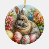 Bunny Rabbit Easter Holiday Tree Ornament (Voorkant)