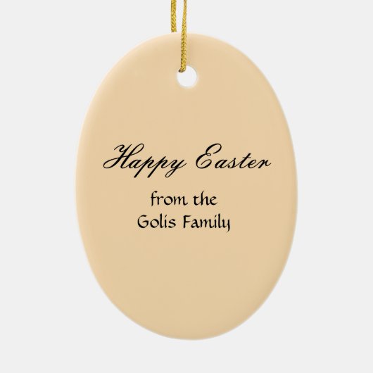 Bunny Rabbit Easter Holiday Tree Ornament (Achterkant)