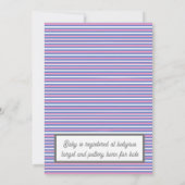 Bunny Rabbit en Balloon Gender onthullen Baby show Kaart (Achterkant)