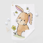 Bunny Rabbit en bijen Golfhanddoek (Insitu)