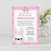 Bunny Rabbit Face Baby shower Kaart (Staand voorkant)