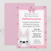 Bunny Rabbit Face Baby shower Kaart (Voorkant / Achterkant)
