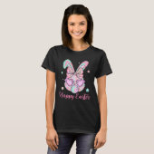 Bunny Rabbit Face Coquette Bow Paasdag Bubblegu T-shirt (Voorkant volledig)