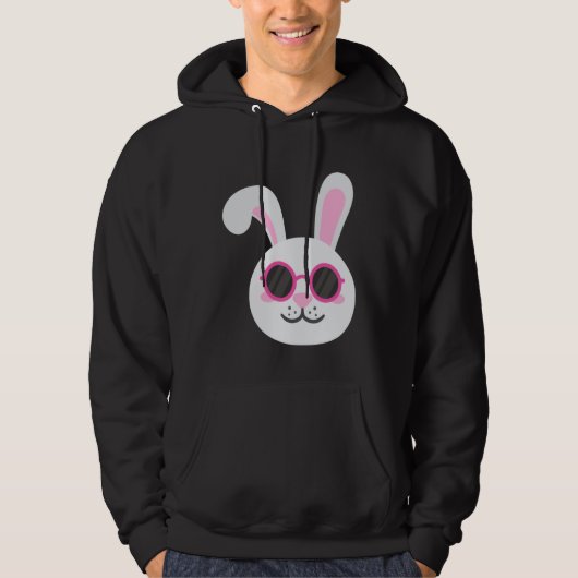 BUNNY RABBIT FACE Sunglasses Boys Girls Kids Easte Hoodie (Voorkant)
