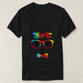 Bunny Rabbit Face Tie Dye Glasses Girl Happy T-shirt (Design voorkant)