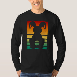 Bunny Rabbit Farmer Retro  landbouwhuisdieren T-shirt