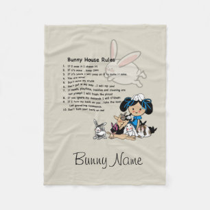 Bunny Rabbit Fleece - HouseRules Gepersonaliseerd Deken