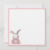 Bunny Rabbit Floral Pink Baby shower (Achterkant)