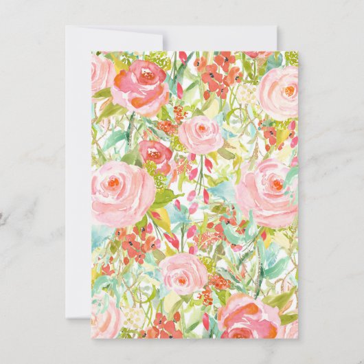 Bunny Rabbit Garden Birthday Party Invitation Kaart (Achterkant)