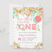 Bunny Rabbit Garden Birthday Party Invitation Kaart (Voorkant)