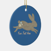 Bunny Rabbit (gepersonaliseerd) Keramisch Ornament (Rechts)